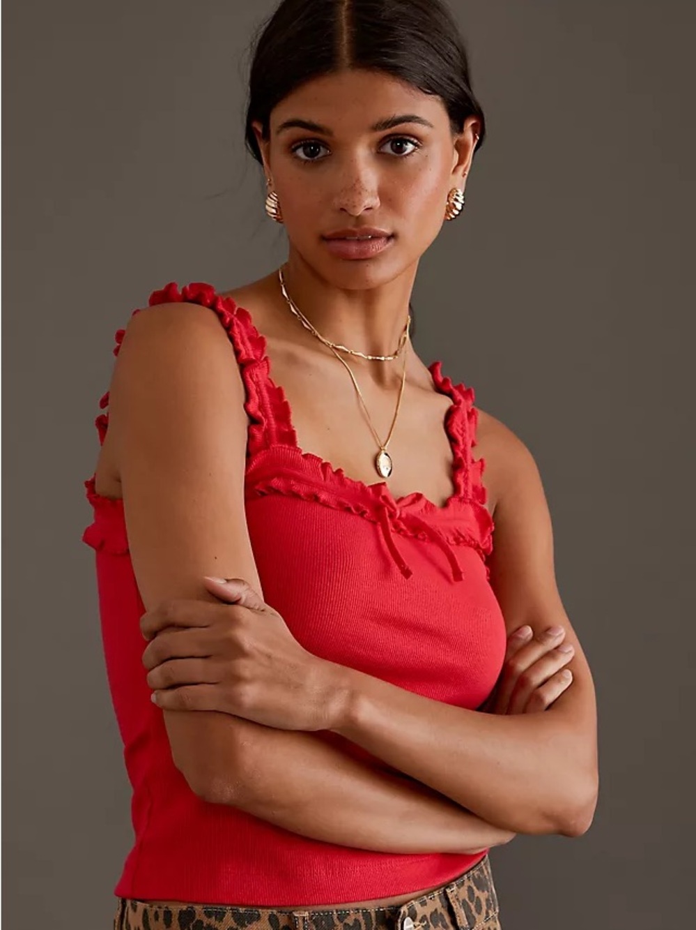 Dorrie Ruffled  Cami by Maeve NWT